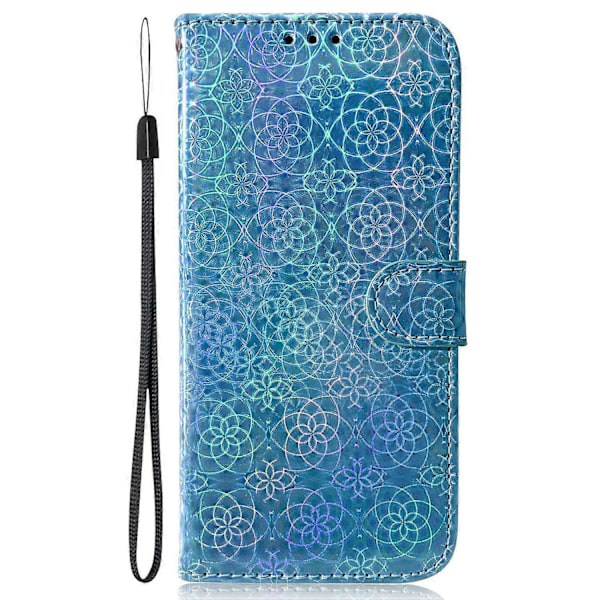 PU læder folio etui med blændende blomstermønster og stativ til Realme 10 Pro 5G Multicolor Style E