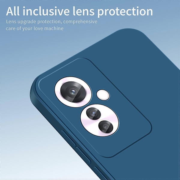PINWUYO JK Touching Series Skal för Oppo Reno11 F 5G Silkeslen Mjuk TPU Baksida - Marinblå Multicolor Matcha Green
