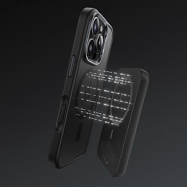 BENKS Magneettinen suojakuori iPhone 16 Pro -puhelimelle, ihonmyötäinen matta PC+TPU-kuori, yhteensopiva MagSafe-laturin kanssa Multicolor Grey