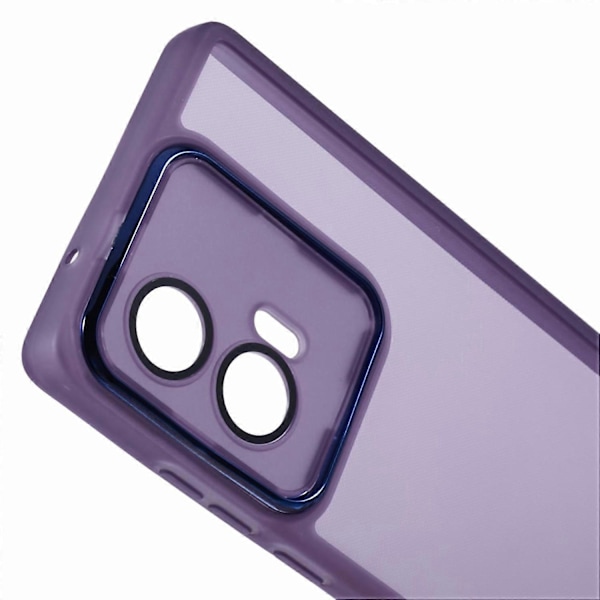 DKSM Serie Til Motorola Edge 50 Fusion 5G Cover Elektropletteret Kameraramme TPU Telefon Cover Multicolor Transparent Purple