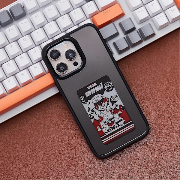 For iPhone 15 Pro Max Telefondeksel NFC Tilpasset Deksel 3-Farge E Ink Deksel DIY Smart Skjerm