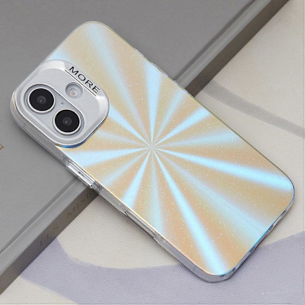 Skal för iPhone 16 Plus Silikon+PC IMD Lasertextur Matt Telefonskydd-AK6 Multicolor AK2