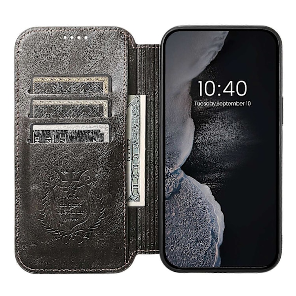 SUTENI J05 Telefoncover til iPhone 13 Pro Max Kompatibelt med MagSafe PU Læder Stand Wallet Cover Multicolor Style A