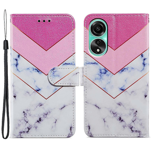 Oppo A38 4G -kotelo, kuvioitu PU-nahkainen jalustallinen lompakkokotelo Multicolor Style B