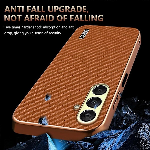 AZNS Samsung Galaxy A26 5G -kotelo, galvanointi, hiilikuitukuvio, PU+TPU-puhelinkuori Multicolor Style C
