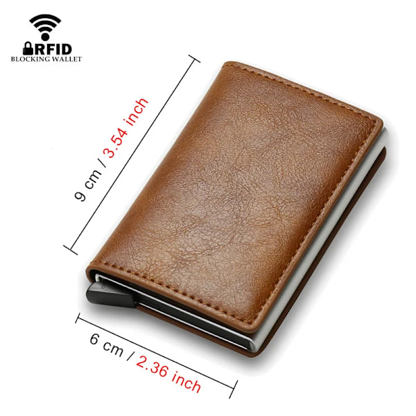 Kulfiber Kreditkortsholder Punge Mænd Rfid Sort Magic Trifold Læder Slank Mini Pung Lille Pengepung Mænd Tasker Red