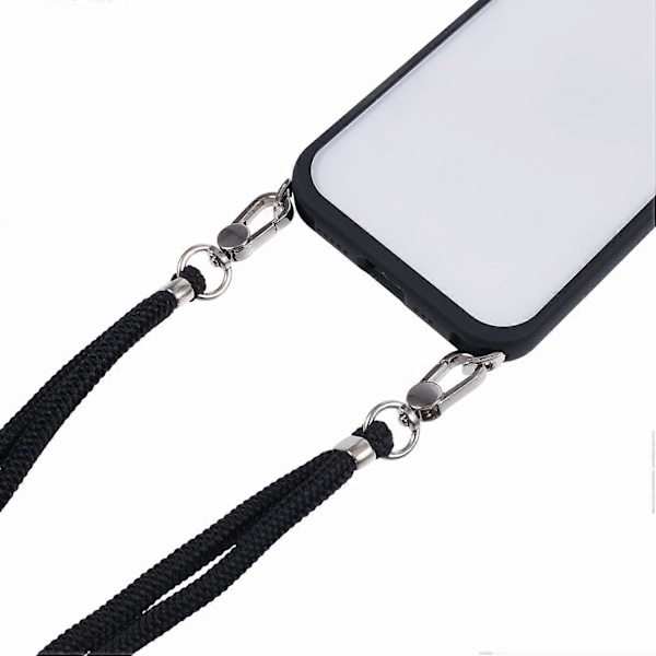 Skal till iPhone 16 TPU+PC Kristallklart Baksidesskydd med Snodd Multicolor Style B