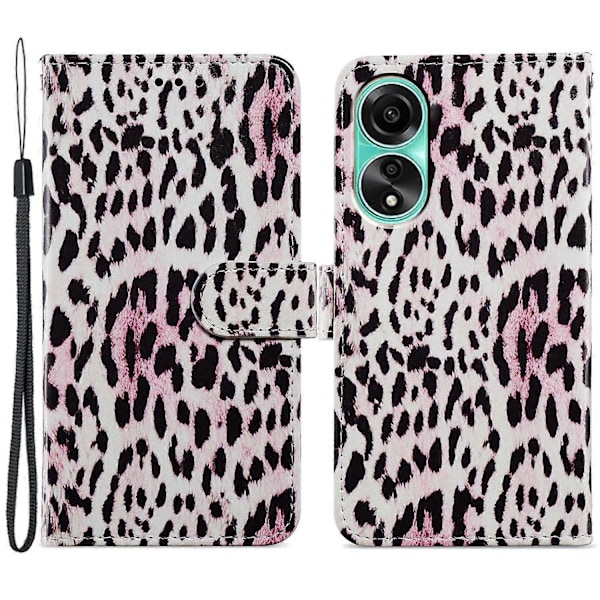 Fodral för Oppo A38 4G Mönstertryckt PU Läder Ställ Plånbok Telefonskydd Multicolor Style E
