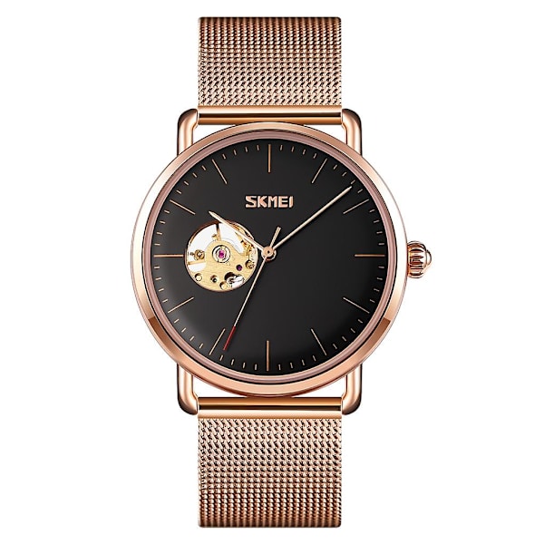 Skmei 9201 Automatisk Mekanisk Ur Rose Guld Sort Rose gold black