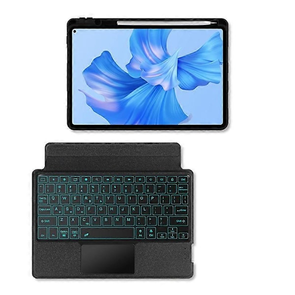 Læderetui + Bluetooth-tastatur med baggrundsbelyst trackpad til Huawei MatePad Pro 11 (2022) Multicolor Style A