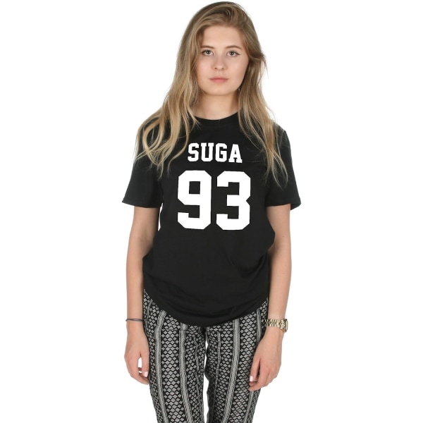 Suga 93 Kpop Fangirl Jimin Kawaii G-dragon T-paita Black XXL