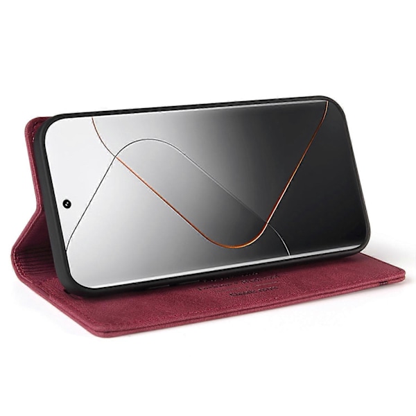 GQ.UTROBE 008 Serie For Xiaomi 14 Pro Deksel Folio Flip Mobiltelefon Lærdeksel Multicolor Style B