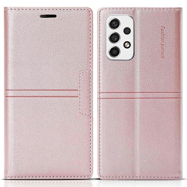Auto-absorberende Magnetisk PU Læder Etui Wallet Stand Telefon Cover til Samsung Galaxy A53 5G Multicolor Style C