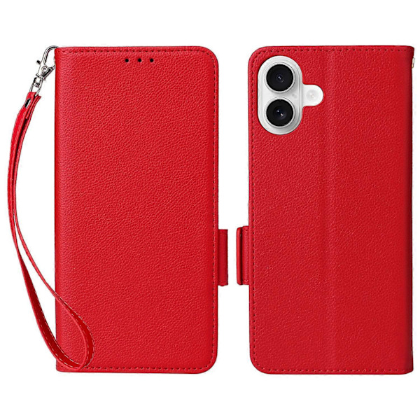 iPhone 16 Plus -kotelo litsirakenteella PU-nahkainen lompakkokansi Multicolor Style F