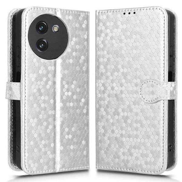 Til Doogee Note 59 Pro/ Note 59 Wallet Case Dot Mønster Prægning PU Læder Telefon Cover Multicolor Silver