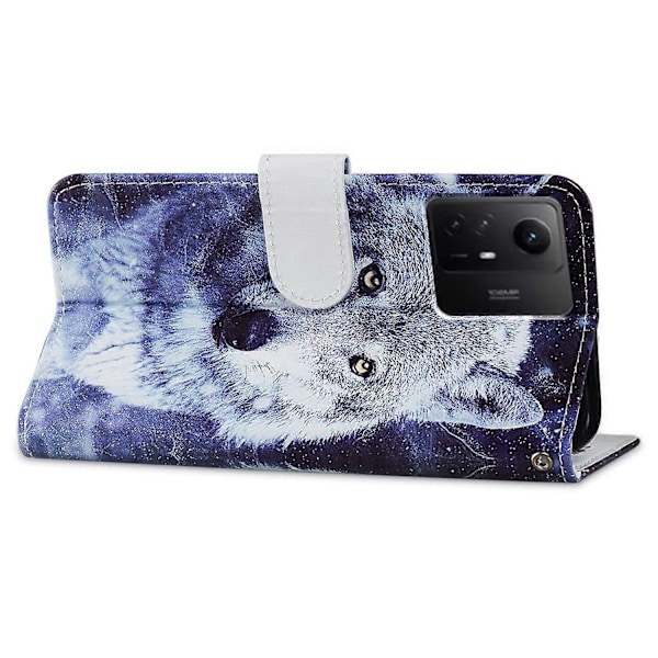 PU Læder Wallet Cover med Mønsterprint og Flip Stand til Xiaomi Redmi Note 12S 4G Multicolor Style P