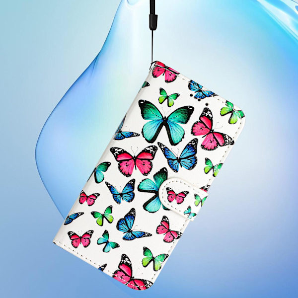 Til Oppo A79 5g / A2 5g Etui Mønsterprint Støtteben Magnetisk Lås Telefoncover Butterflies