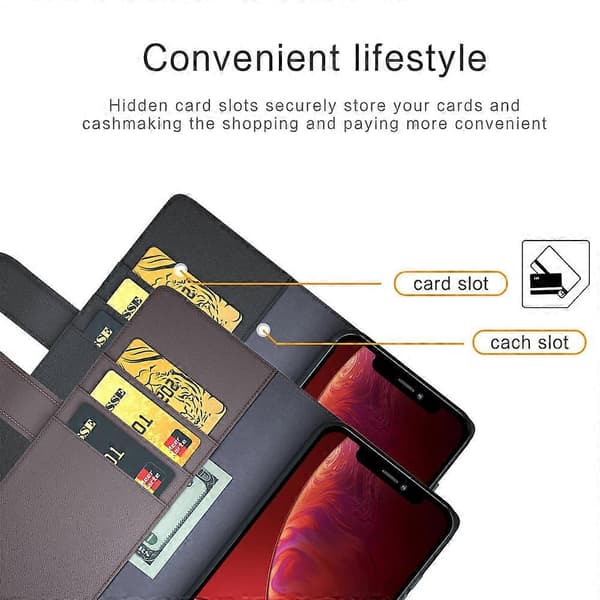 Ægte Læder Fuld Beskyttelse Telefon Shell Case med Pung Stand til iPhone 13 6.1 tommer Multicolor Style B