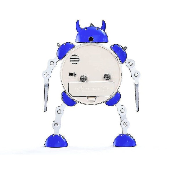 Barnväckarklocka Pojkar Flickor Robotväckarklocka Analog Barnväckarklocka Ingen tickande Tyst väckarklocka blue