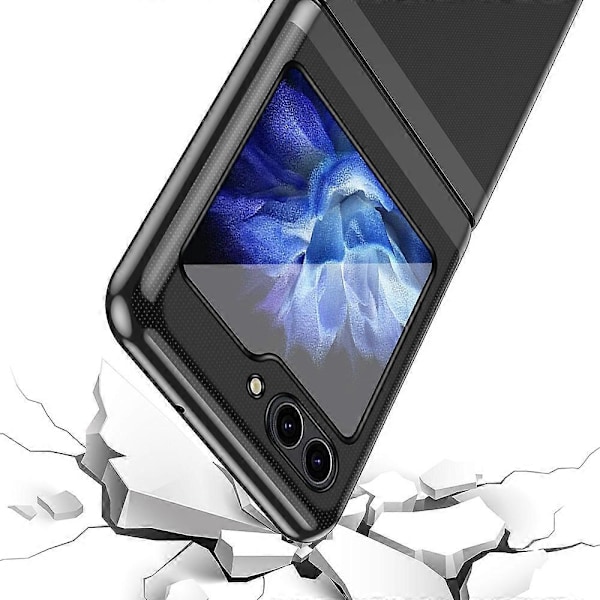 Transparent Baksida för Samsung Galaxy Z Flip5 5G, Hårt PC Elektropläterad Ram Mobilskal Multicolor Style C