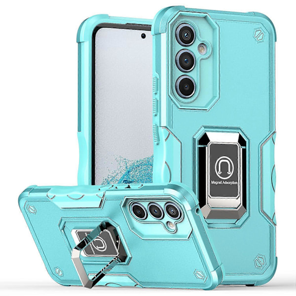 För Samsung Galaxy A54 5G Ringhållare Ställ Mobilskal PC+TPU Skyddande Telefonskal Multicolor Style H