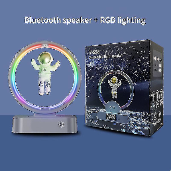 Klocka Bluetooth Högtalare Klocka Bord Gio Bord Klocka Sovrum Dekoration Bord Klocka Sovrum Gio Glödande väckarklocka A Silver