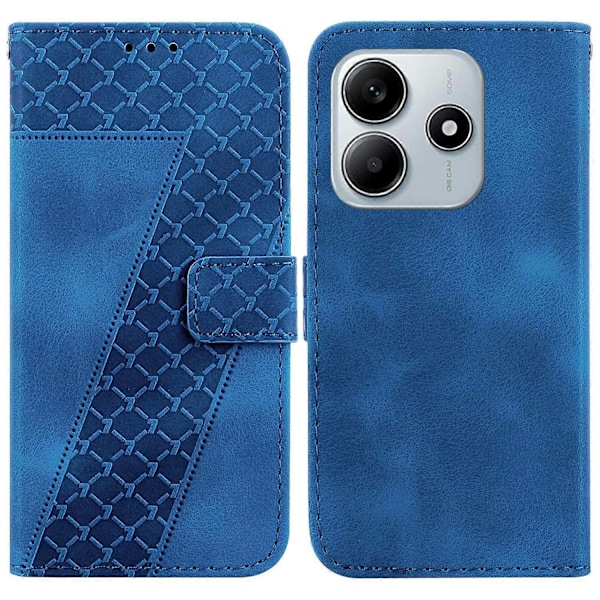 Stand Case til Xiaomi Redmi Note 14 5G med 7-formet mønster og læder telefoncover Multicolor Style D