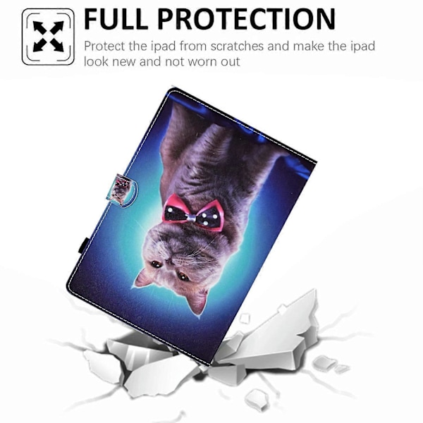 Samsung Galaxy Tab A9+ PU-nahkakotelo, kuvioitu, älykäs tablettisuojus kynätelineellä Multicolor Style L