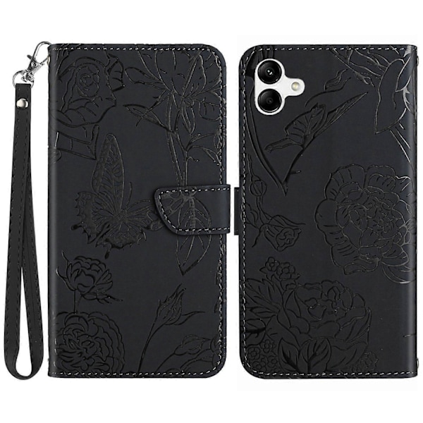 Samsung Galaxy A05 4G Nahkakotelo, Kuvioitu Lompakkokotelo Rannekkeella Multicolor Style B