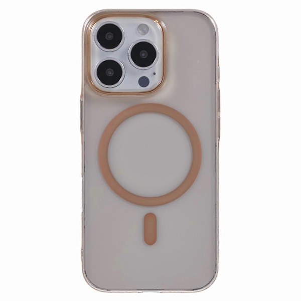 X-LEVEL Magnetiskt Skal för iPhone 16 Pro Transparent Baksida Tunt Hårt PC-Skal - Titanium Gold