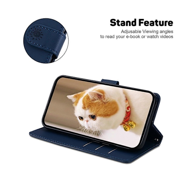 Til Motorola Moto G15 4G Etui RFID-blokering Killingemønster TPU+PU Læder Telefoncover Multicolor Style E