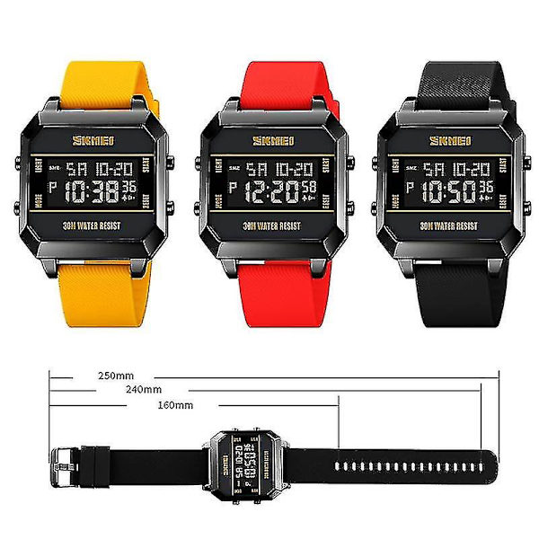 Skmei 1848 vattentät elektronisk watch(gul)