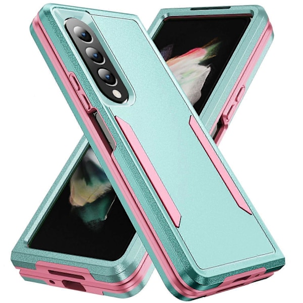 För Samsung Galaxy Z Fold4 5G PC+TPU Dubbla Lager Skydd Skal Anti-fall Mobilskal Multicolor Style H