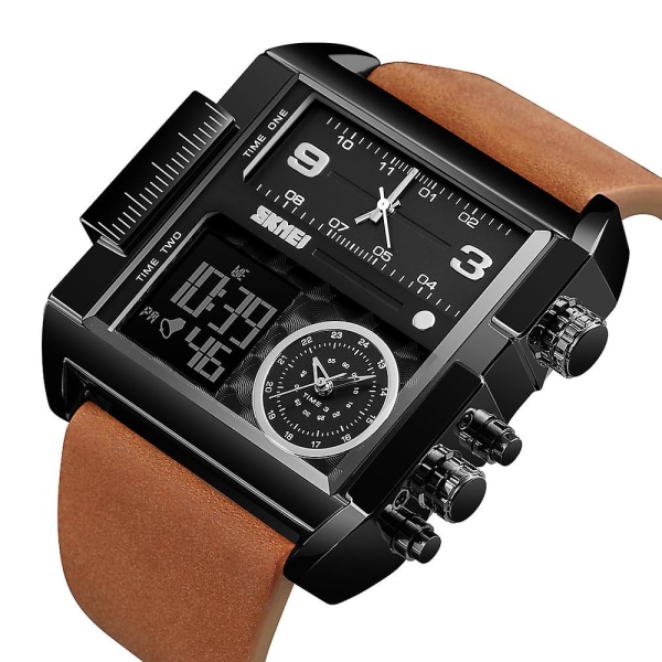 Skmei 3time Multi Function Digital Watch Relojes Sport Skmei 3atm Wate Gold-black