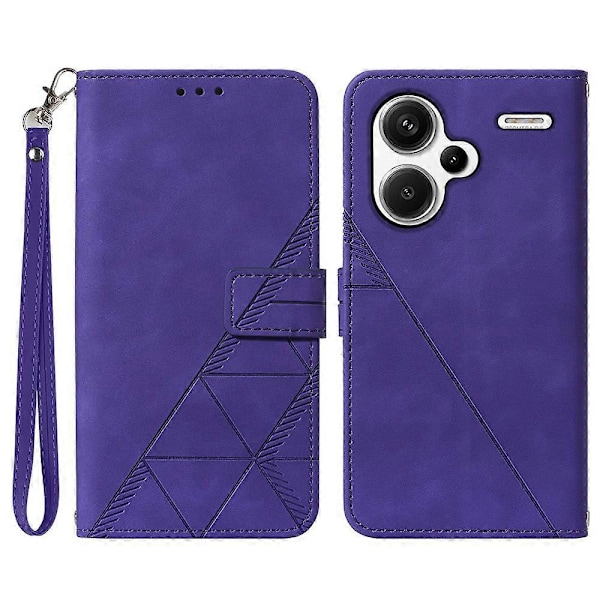 YB Imprinting Series-1 Fodral för Xiaomi Redmi Note 13 Pro+ 5G Plånbok Läder Linjemönster Telefonskal Multicolor Style E