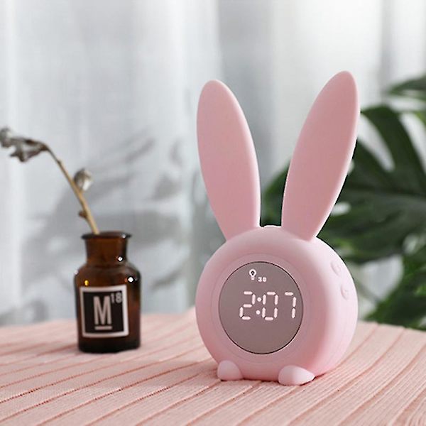 Väckarklocka Digital väckarklocka för barn Wake Up Light Barns sömnklocka med tidsinställd nattljus Pink