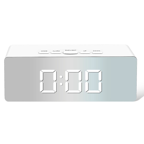 LED Digitalt Vækkeur C Snooze Alarm C Med Justerbar Lysstyrke Og Temperaturvisning