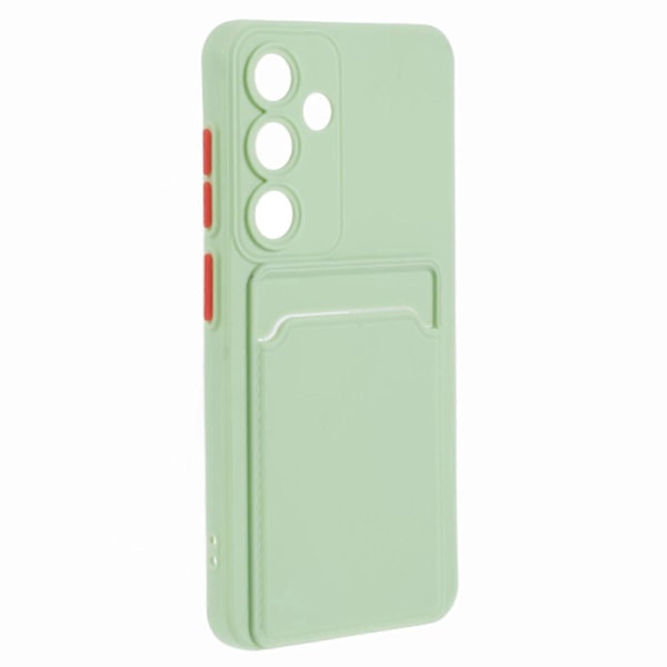 Samsung Galaxy S25+/S24+ Kotelo Mattapintainen TPU Ohut Puhelinkuori Korttipaikalla Multicolor Matcha Green