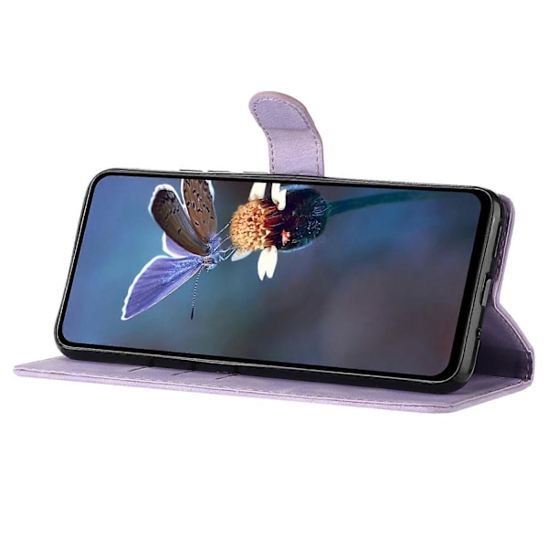 Fodral för Samsung Galaxy A26 5G Läder Präglat Blommigt Telefonskydd Plånbok med Handledsrem Multicolor Style E