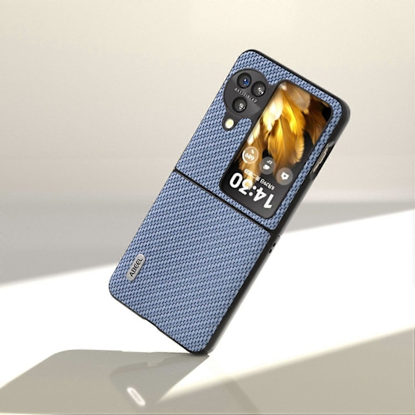 Oppo Find N3 Flip 5G PU-nahkapäällysteinen PC-kotelo hiilikuitukuvioinen suojapuhelinkotelo Multicolor Style D