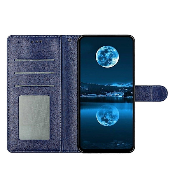For Samsung Galaxy A15 5G Lær Telefonveske Lommebok Stativ Deksel med Praktisk Stropp - Grønn Multicolor Blue