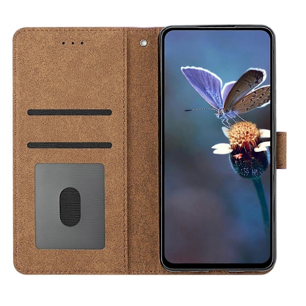 Til iPhone 13 6.1 tommer Sommerfugl Præget PU Læder Stand Telefon Etui Wallet Shell