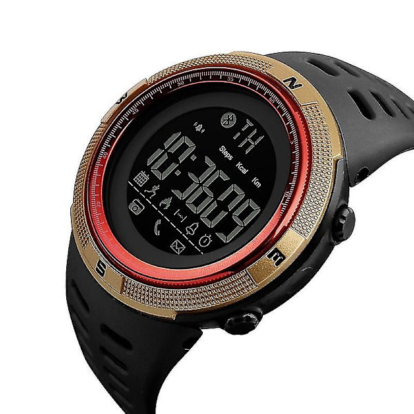 Skmei 1250 Men Outdoor Vattentät Sport Digital Watch Gold Red