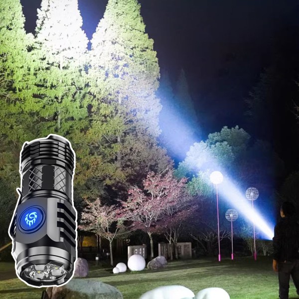 Treögd Lampbead Mini Ficklampa Fleranvändbar nödficklampa för utomhusaktiviteter Silver