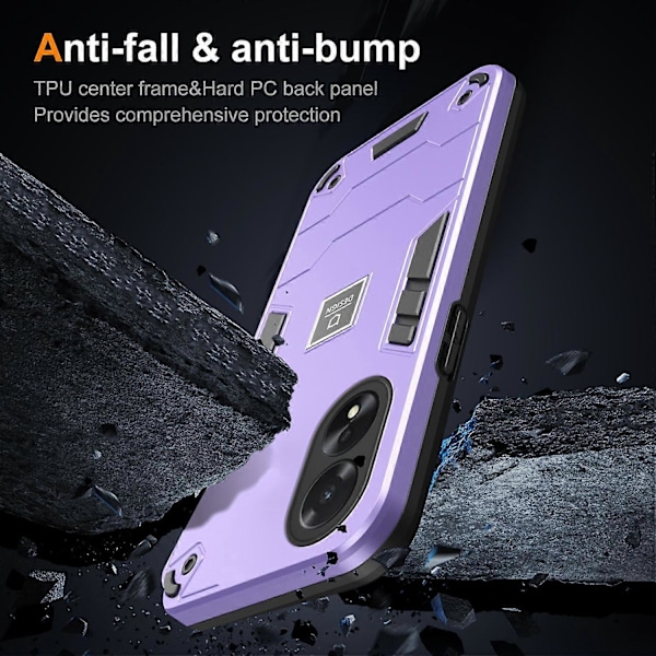 PC+TPU-etui med dobbelt lag design og faldbeskyttelse til Oppo A38 4G/A18 4G Multicolor Style A