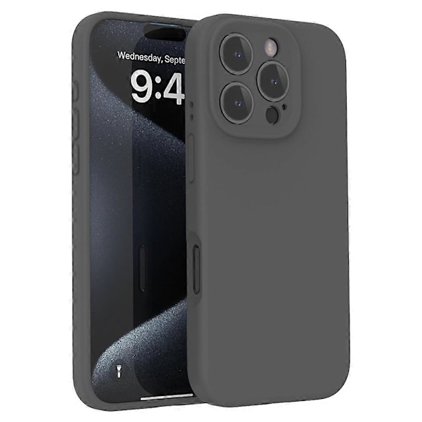 Skal för iPhone 16 Pro Max PC+Flytande Silikon Skyddande Mobilskal med Mikrofiberfoder Multicolor Style N