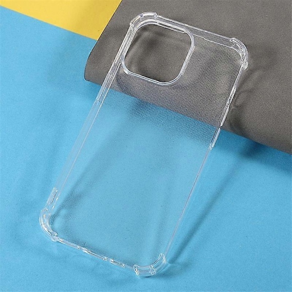 iPhone 15 Plus TPU Suojakuori Läpinäkyvä Neljä Kulmaa Pudotuskestävä Puhelinkuori