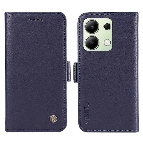 YIKATU YK-003 Læder Wallet Case med Magnetisk Side Lukning til Xiaomi Redmi Note 13 4G Multicolor Sapphire
