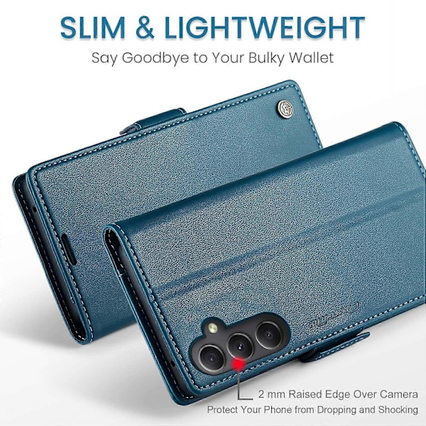 CASEME 023-serien Plånboksfodral med Ställ för Samsung Galaxy A34 5G PU Läder RFID-skydd Mobilskal Multicolor Style B