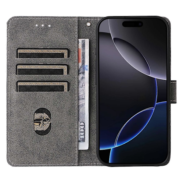 iPhone 16 Pro Max lompakkokotelo RFID-suojauksella, PU-nahkakansi, jalustalla Multicolor Style E
